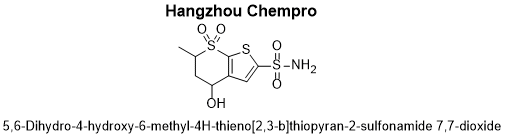 4-hydroxy-6-methyl-5,6-dihydro-4H-thieno[2,3-b]thiopyran-2-sulfonamide 7,7-dioxide