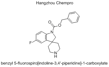 benzyl 5-fluorospiro[indoline-3,4,-piperidine]-1,-carboxylate