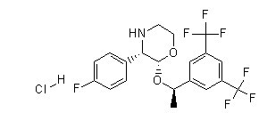 (2R,3S)-2-((R)-1-(3,5-bis(trifluoromethyl)phenyl)ethoxy)-3-(4-fluorophenyl)morpholine hydrochloride