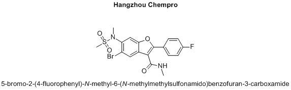5-bromo-2-(4-fluorophenyl)-N-methyl-6-(N-methylmethylsulfonamido)benzofuran-3-carboxamide