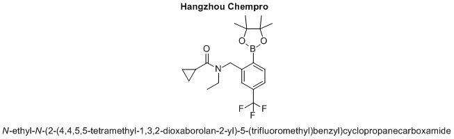 N-ethyl-N-(2-(4,4,5,5-tetramethyl-1,3,2-dioxaborolan-2-yl)-5-(trifluoromethyl)benzyl)cyclopropanecarboxamide
