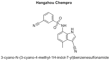 3-cyano-N-(3-cyano-4-methyl-1H-indol-7-yl)benzenesulfonamide