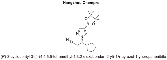 (R)-3-cyclopentyl-3-(4-(4,4,5,5-tetramethyl-1,3,2-dioxaborolan-2-yl)-1H-pyrazol-1-yl)propanenitrile