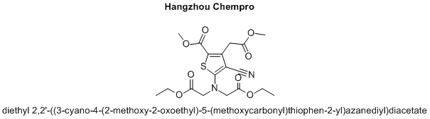 diethyl 2,2'-((3-cyano-4-(2-methoxy-2-oxoethyl)-5-(methoxycarbonyl)thiophen-2-yl)azanediyl)diacetate