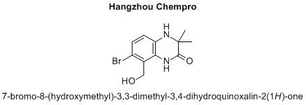 7-bromo-8-(hydroxymethyl)-3,3-dimethyl-3,4-dihydroquinoxalin-2(1H)-one