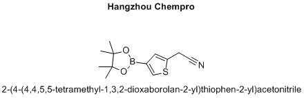 2-(4-(4,4,5,5-tetramethyl-1,3,2-dioxaborolan-2-yl)thiophen-2-yl)acetonitrile