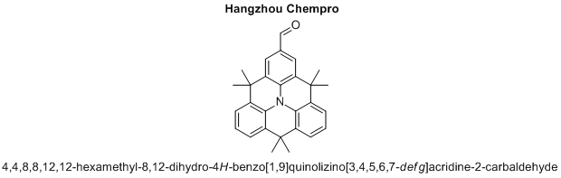 4,4,8,8,12,12-hexamethyl-8,12-dihydro-4H-benzo[1,9]quinolizino[3,4,5,6,7-defg]acridine-2-carbaldehyde