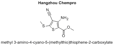 methyl 3-amino-4-cyano-5-(methylthio)thiophene-2-carboxylate