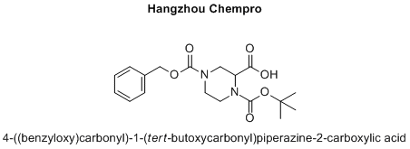 4-((benzyloxy)carbonyl)-1-(tert-butoxycarbonyl)piperazine-2-carboxylic acid