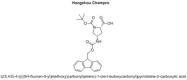 (2S,4S)-4-((((9H-fluoren-9-yl)methoxy)carbonyl)amino)-1-(tert-butoxycarbonyl)pyrrolidine-2-carboxylic acid