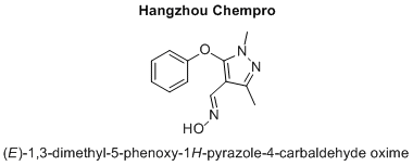 (E)-1,3-dimethyl-5-phenoxy-1H-pyrazole-4-carbaldehyde oxime