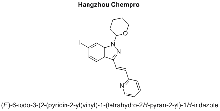 (E)-6-iodo-3-(2-(pyridin-2-yl)vinyl)-1-(tetrahydro-2H-pyran-2-yl)-1H-indazole