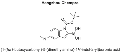 (1-(tert-butoxycarbonyl)-5-(dimethylamino)-1H-indol-2-yl)boronic acid