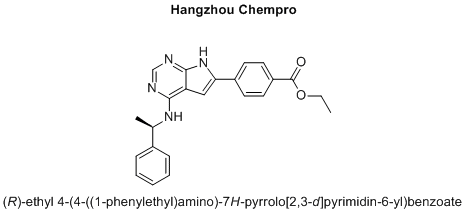 (R)-ethyl 4-(4-((1-phenylethyl)amino)-7H-pyrrolo[2,3-d]pyrimidin-6-yl)benzoate
