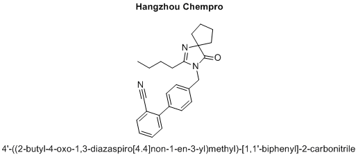 4'-((2-butyl-4-oxo-1,3-diazaspiro[4.4]non-1-en-3-yl)methyl)-[1,1'-biphenyl]-2-carbonitrile