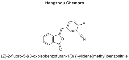 (Z)-2-fluoro-5-((3-oxoisobenzofuran-1(3H)-ylidene)methyl)benzonitrile
