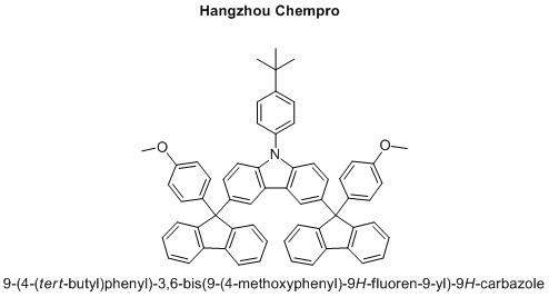 9-(4-(tert-butyl)phenyl)-3,6-bis(9-(4-methoxyphenyl)-9H-fluoren-9-yl)-9H-carbazole