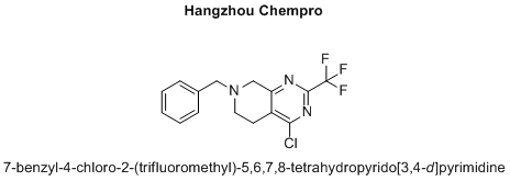 7-benzyl-4-chloro-2-(trifluoromethyl)-5,6,7,8-tetrahydropyrido[3,4-d]pyrimidine