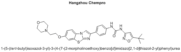 1-(5-(tert-butyl)isoxazol-3-yl)-3-(4-(7-(2-morpholinoethoxy)benzo[d]imidazo[2,1-b]thiazol-2-yl)phenyl)urea