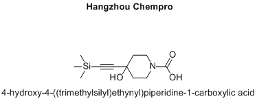 4-hydroxy-4-((trimethylsilyl)ethynyl)piperidine-1-carboxylic acid