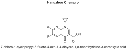 7-chloro-1-cyclopropyl-6-fluoro-4-oxo-1,4-dihydro-1,8-naphthyridine-3-carboxylic acid