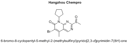 6-bromo-8-cyclopentyl-5-methyl-2-(methylsulfinyl)pyrido[2,3-d]pyrimidin-7(8H)-one