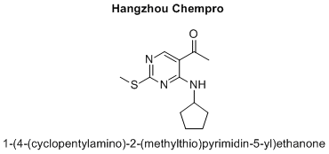 1-(4-(cyclopentylamino)-2-(methylthio)pyrimidin-5-yl)ethanone