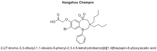 2-((7-bromo-3,3-dibutyl-1,1-dioxido-5-phenyl-2,3,4,5-tetrahydrobenzo[b][1,4]thiazepin-8-yl)oxy)acetic acid