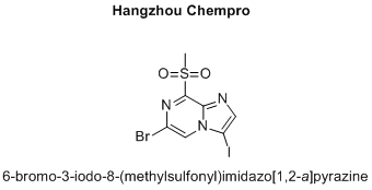 6-bromo-3-iodo-8-(methylsulfonyl)imidazo[1,2-a]pyrazine