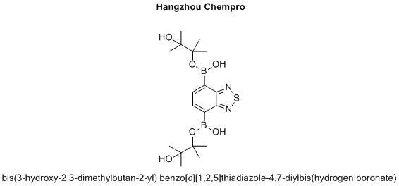 bis(3-hydroxy-2,3-dimethylbutan-2-yl) benzo[c][1,2,5]thiadiazole-4,7-diylbis(hydrogen boronate)