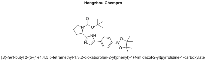 (S)-tert-butyl 2-(5-(4-(4,4,5,5-tetramethyl-1,3,2-dioxaborolan-2-yl)phenyl)-1H-imidazol-2-yl)pyrrolidine-1-carboxylate