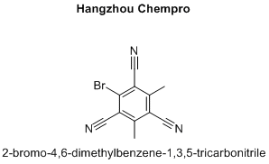 2-bromo-4,6-dimethylbenzene-1,3,5-tricarbonitrile