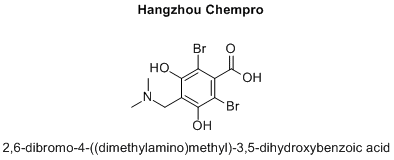 2,6-dibromo-4-((dimethylamino)methyl)-3,5-dihydroxybenzoic acid