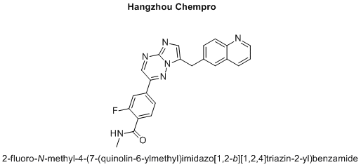 2-fluoro-N-methyl-4-(7-(quinolin-6-ylmethyl)imidazo[1,2-b][1,2,4]triazin-2-yl)benzamide