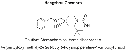 4-((benzyloxy)methyl)-2-(tert-butyl)-4-cyanopiperidine-1-carboxylic acid
