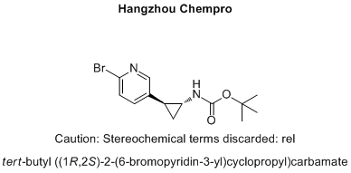 tert-butyl ((1R,2S)-2-(6-bromopyridin-3-yl)cyclopropyl)carbamate