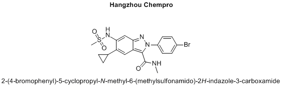 2-(4-bromophenyl)-5-cyclopropyl-N-methyl-6-(methylsulfonamido)-2H-indazole-3-carboxamide