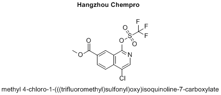 methyl 4-chloro-1-(((trifluoromethyl)sulfonyl)oxy)isoquinoline-7-carboxylate