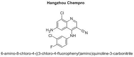 6-amino-8-chloro-4-((3-chloro-4-fluorophenyl)amino)quinoline-3-carbonitrile