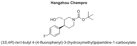 (3S,4R)-tert-butyl 4-(4-fluorophenyl)-3-(hydroxymethyl)piperidine-1-carboxylate