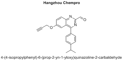 4-(4-isopropylphenyl)-6-(prop-2-yn-1-yloxy)quinazoline-2-carbaldehyde