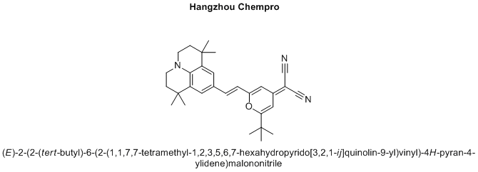 (E)-2-(2-(tert-butyl)-6-(2-(1,1,7,7-tetramethyl-1,2,3,5,6,7-hexahydropyrido[3,2,1-ij]quinolin-9-yl)vinyl)-4H-pyran-4-ylidene)malononitrile