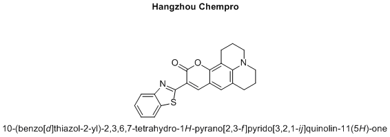 10-(benzo[d]thiazol-2-yl)-2,3,6,7-tetrahydro-1H-pyrano[2,3-f]pyrido[3,2,1-ij]quinolin-11(5H)-one