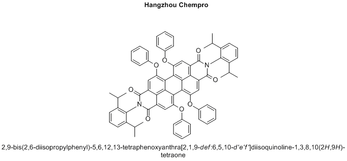 2,9-bis(2,6-diisopropylphenyl)-5,6,12,13-tetraphenoxyanthra[2,1,9-def:6,5,10-d'e'f']diisoquinoline-1,3,8,10(2H,9H)-tetraone
