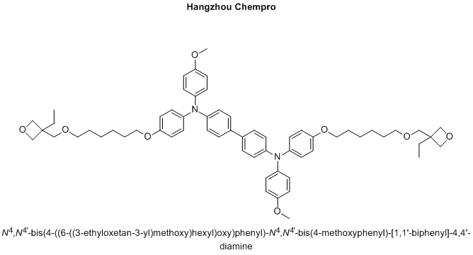 N4,N4'-bis(4-((6-((3-ethyloxetan-3-yl)methoxy)hexyl)oxy)phenyl)-N4,N4'-bis(4-methoxyphenyl)-[1,1'-biphenyl]-4,4'-diamine