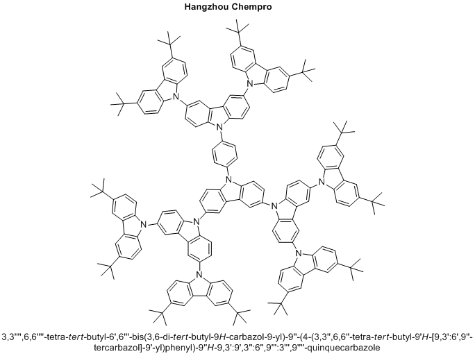 3,3'''',6,6''''-tetra-tert-butyl-6',6'''-bis(3,6-di-tert-butyl-9H-carbazol-9-yl)-9''-(4-(3,3'',6,6''-tetra-tert-butyl-9'H-[9,3':6',9''-tercarbazol]-9'-yl)phenyl)-9''H-9,3':9',3'':6'',9''':3''',9''''-q