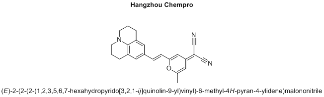 (E)-2-(2-(2-(1,2,3,5,6,7-hexahydropyrido[3,2,1-ij]quinolin-9-yl)vinyl)-6-methyl-4H-pyran-4-ylidene)malononitrile
