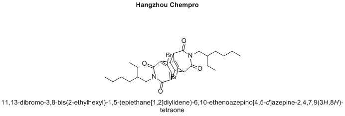 11,13-dibromo-3,8-bis(2-ethylhexyl)-1,5-(epiethane[1,2]diylidene)-6,10-ethenoazepino[4,5-d]azepine-2,4,7,9(3H,8H)-tetraone