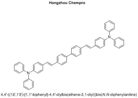 4,4'-((1E,1'E)-[1,1'-biphenyl]-4,4'-diylbis(ethene-2,1-diyl))bis(N,N-diphenylaniline)