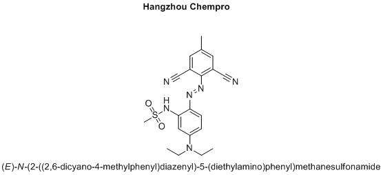 (E)-N-(2-((2,6-dicyano-4-methylphenyl)diazenyl)-5-(diethylamino)phenyl)methanesulfonamide